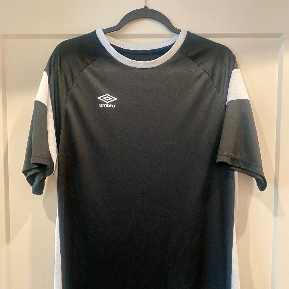 UMBRO Black White Retro Soccer Jersey